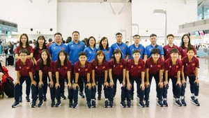 Члены женской сборной Вьетнама по футзалу на чемпионате Юго-Восточной Азии по футзалу 2026 года. Фото: Thai Son Nam FC