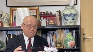 Такэбэ Цутому, специальный советник Альянса парламентариев японско-вьетнамской дружбы, бывший генеральный секретарь Либерально-демократической партии. Фото: ВИА