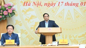 Премьер-министр Фам Минь Тьинь выступает на заседании. Фото: Чан Хай