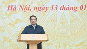 Премьер-министр Фам Минь Тьинь выступает на заседании. Фото: Чан Хай