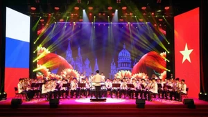 Художественная программа организована МОБ Вьетнама и МЧС России.