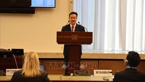 Посол Май Фан Зунг выступает на заседании. Фото: ВИА