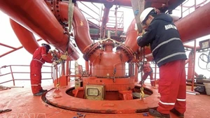 Сотрудники PTSC Thanh Hoa проверяют систему импорта сырой нефти. Фото: ВИА