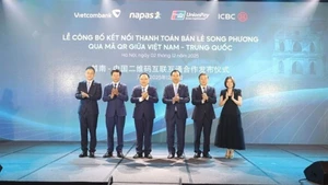 Церемония запуска системы розничных QR-платежей между Вьетнамом и Китаем. Фото предоставлено NAPAS