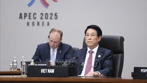 Президент Лыонг Кыонг принимает участие во 2-м заседании Саммита лидеров АТЭС. Фото: ВИА