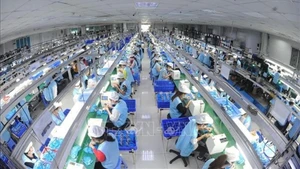 Представители провинции Тэйнинь и японской делегации позируют для фотографии на встрече 26 ноября. Фото: ВИA