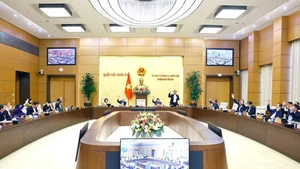 Постоянный комитет Национального собрания проводит голосование. Фото: ВИА