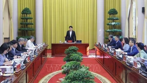 Президент Вьетнама Лыонг Кыонг выступает на мероприятии. Фото: ВИА