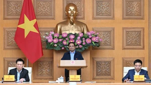 Премьер-министр Фам Минь Тьинь председательствует на заседании. Фото: Чан Хай