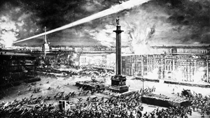 В ночь 7 ноября 1917 г. (25 октября по старому русскому календарю) восставшие атаковали Зимний дворец в Петрограде, положив начало Октябрьской революции в России. Архивное фото