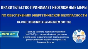 Правительство развертывает срочные меры для обеспечения энергетической безопасности в условиях конфликта на Ближнем Востоке