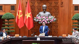 Премьер-министр Фам Минь Тьинь выступает на заседании. Фото: Чан Хай