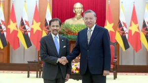 Генеральный секретарь ЦК КПВ То Лам и Султан Брунея Хассанал Болкиах. Фото: Данг Кхоа