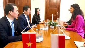 Встреча между Послом Ха Хоанг Хаем и воеводой Нижнесилезского воеводства Анна Жабской. Фото: Посольство Вьетнама в Польше