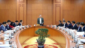 Генеральный секретарь ЦК КПВ То Лам выступает на встрече. Фото: Данг Кхоа