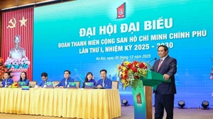 Премьер-министр Фам Минь Тьинь выступает на конференции. Фото: VGP