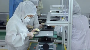 Сборка ноутбуков на заводе Heesung Electronics в промышленном парке Чангзуе, район Анзыонг, город Хайфон. Фото: ВИА