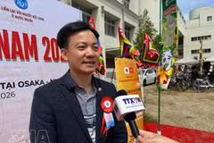 Као Тхань Динь, основатель и генеральный директор компании ANPz Co.,Ltd (All Nippon Partners), даёт интервью корреспонденту ВИА. (Фото: ВИА)