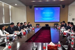 Общий вид рабочей встречи делегации Министерства финансов Вьетнама с делегацией Министерства финансов Китая.