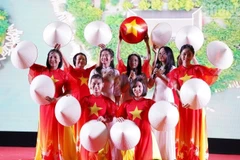 Художественный номер в рамках программы «Весна на Родине – 2026», организованной Посольством Вьетнама в Камбодже. (Фото: Динь Чыонг)