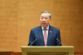 Генеральный секретарь ЦК КПВ То Лам выступает на сессии. Фото: Линь Нгуен