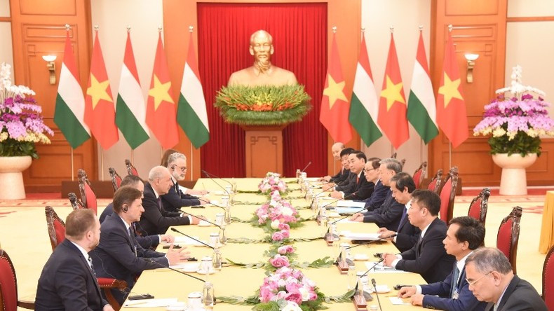 Общий вид встречи в здании ЦК КПВ. Фото: Чан Хай Общий вид встречи в здании ЦК КПВ. Фото: Чан Хай