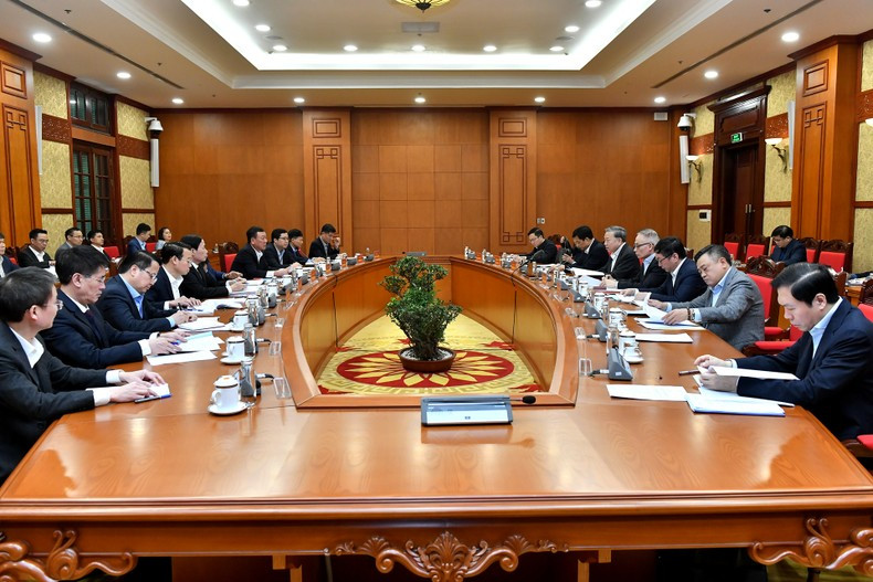 Общий вид рабочей встречи. Фото: Данг Кхоа