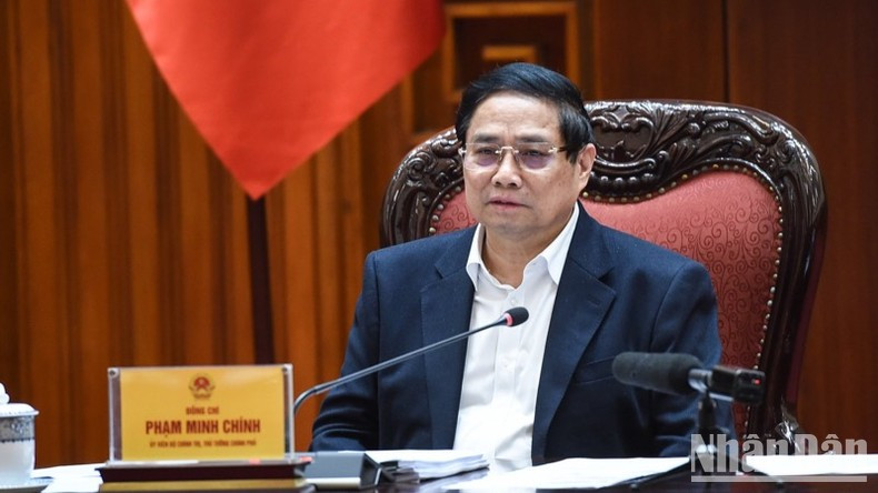 Премьер-министр Фам Минь Тьинь выступает на конференции. Фото: Чан Хай Премьер-министр Фам Минь Тьинь выступает на конференции. Фото: Чан Хай