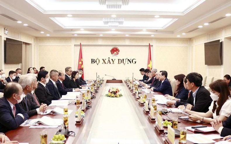 Общий вид рабочей встречи. Фото: Министерство строительство Вьетнама