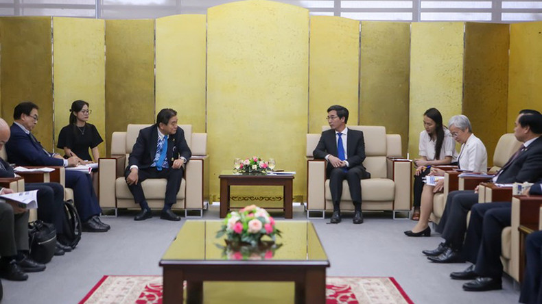 Общий вид встречи руководителей Дананга с делегацией города Нагоя. Фото: ВИА