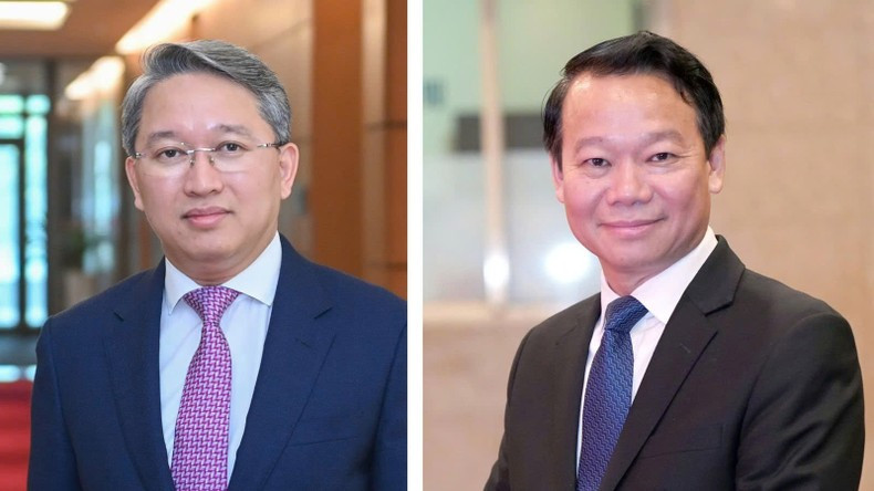 Министр юстиции Нгуен Хай Нинь и Министр природных ресурсов и охраны окружающей среды До Дык Зюи. Фото: Зюи Линь Министр юстиции Нгуен Хай Нинь и Министр природных ресурсов и охраны окружающей среды До Дык Зюи. Фото: Зюи Линь