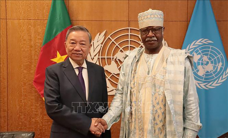 Генеральный секретарь ЦК КПВ, Президент Вьетнама То Лам и Председатель 79-й сессии ГА ООН Филимон Ян. Фото: ВИА Генеральный секретарь ЦК КПВ, Президент Вьетнама То Лам и Председатель 79-й сессии ГА ООН Филимон Ян. Фото: ВИА