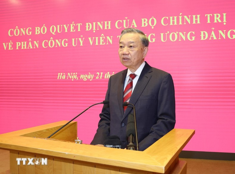 Генеральный секретарь ЦК КПВ, Президент То Лам выступает на церемонии. Фото: ВИА Генеральный секретарь ЦК КПВ, Президент То Лам выступает на церемонии. Фото: ВИА