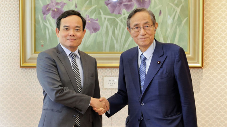 Вице-премьер Чан Лыу Куанг и Спикер Палаты представителей Японии Хосода Хироюки. Фото: МИД Вьетнама