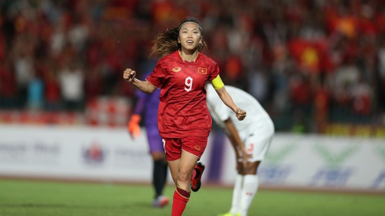 Хюинь Ньы забила гол на 12-й минуте. Фото: Федерация футбола Вьетнама