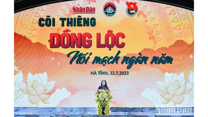 Вице-президент Во Тхи Ань Суан выступает с речью на мероприятии. Фото: Тхань Дат Вице-президент Во Тхи Ань Суан выступает с речью на мероприятии. Фото: Тхань Дат