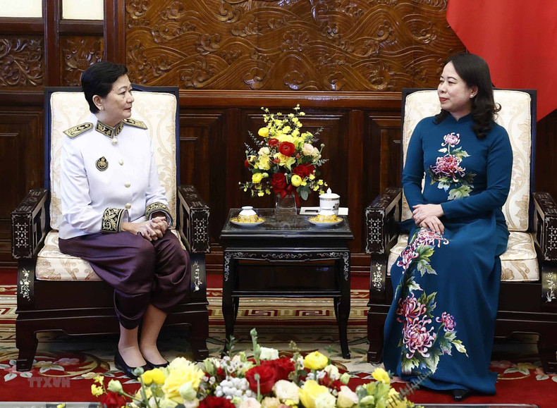 И.о. Президента Во Тхи Ань Суан и Посол Камбоджи Чеа Кимтха. Фото: ВИА И.о. Президента Во Тхи Ань Суан и Посол Камбоджи Чеа Кимтха. Фото: ВИА