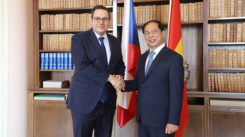Министр Буй Тхань Шон и Министр иностранных дел Чехии Ян Липавский. Министр Буй Тхань Шон и Министр иностранных дел Чехии Ян Липавский.