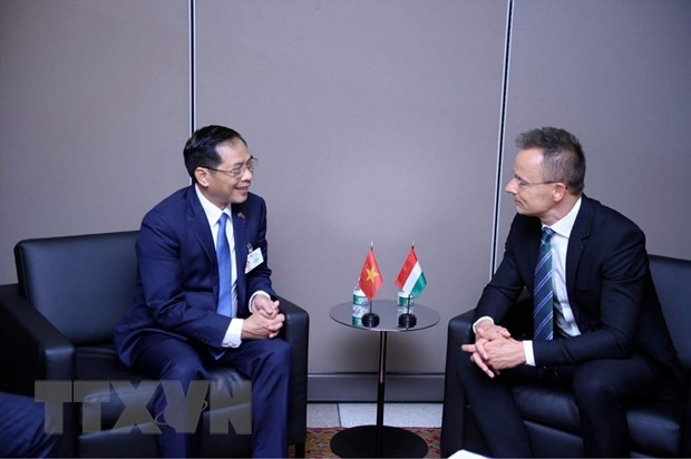 Министр Буй Тхань Шон и его венгерский коллега Петер Сийярто. Фото: ВИА Министр Буй Тхань Шон и его венгерский коллега Петер Сийярто. Фото: ВИА