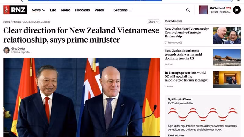 Мультимедийный канал Новой Зеландии RNZ. Фото: VNA