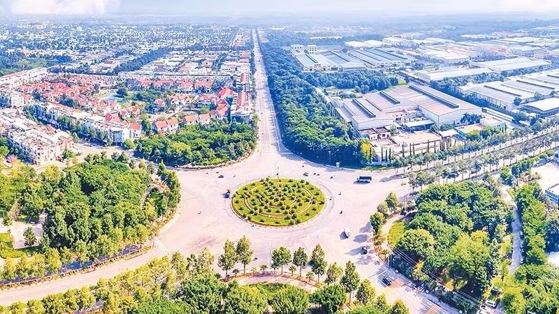 Вид на часть промышленного парка Мифыок в городе Хошимине с высоты. 