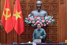 Премьер-министр Фам Минь Тьинь выступает на заседании. Фото: VGP