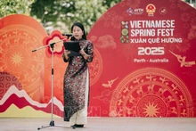 Генеральный консул Нгуен Тхань Ха выступает на фестивале. Фото: ВИА