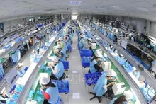 Представители провинции Тэйнинь и японской делегации позируют для фотографии на встрече 26 ноября. Фото: ВИA