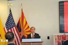 Посол Вьетнама в США Нгуен Куок Зунг выступает на мероприятии. Фото: ВИА