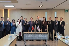 Рабочая делегация Министерства внутренних дел Вьетнама фотографируется с рабочей делегацией Министерства занятости и труда Республики Корея. Фото: ВИА