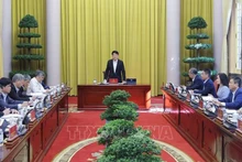 Президент Вьетнама Лыонг Кыонг выступает на мероприятии. Фото: ВИА