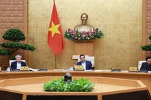 Премьер-министр Фам Минь Тьинь председательствует на заседании. Фото: ВИА