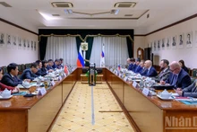 Общий вид рабочей встречи с руководством Министерства финансов Российской Федерации. 