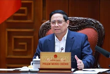 Премьер-министр Фам Минь Тьинь выступает на заседании. Фото: ВИА 